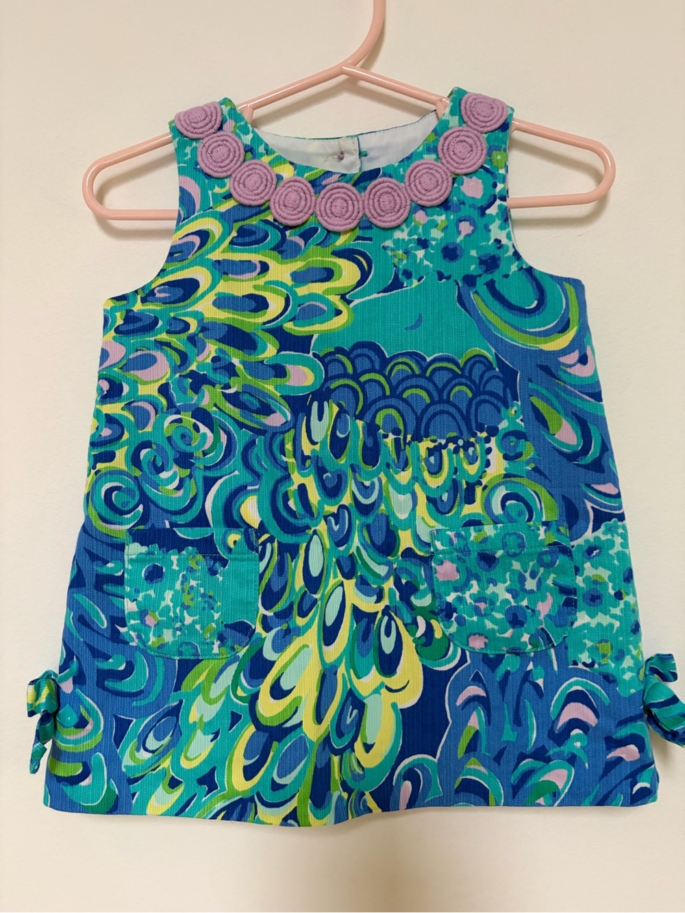 Lilly Pulitzer Girls Shift Tunic Dress Lilly’s Lagoon Size 12-18 m Blue Green